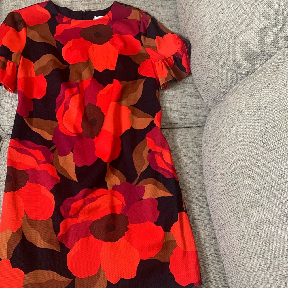 NWT TRINA TURK Floral Darling Dress Red Multi, Size 2 - Picture 4 of 9